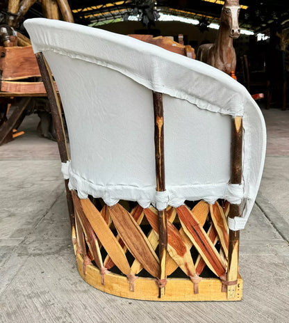 Silla Equipal Artesanal Muy Amplio Estilo Antiguo