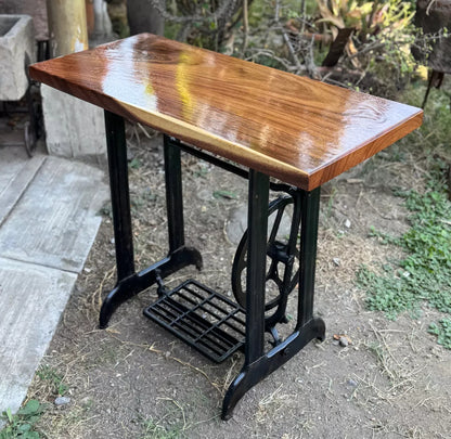 Antique Sewing Machine Pedal Base Credenza Table.