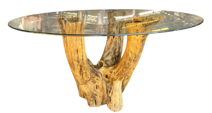 Dining Table Base 4 to 6 Chairs Cactus Wood Antique Style.