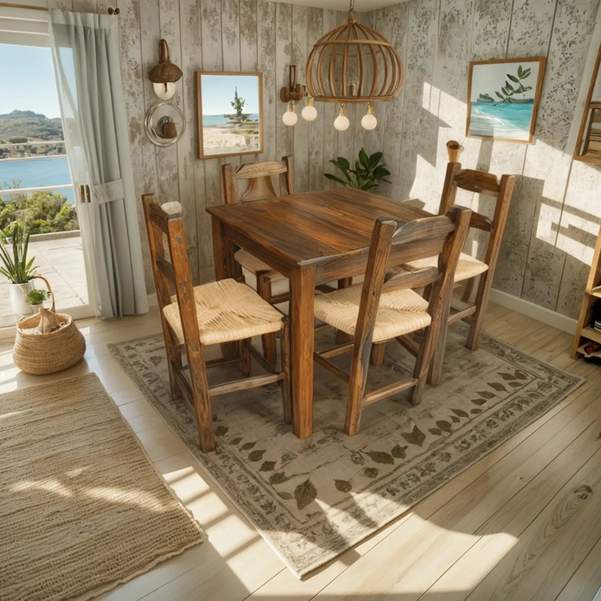 Hermoso Comedor Artesanal Muy Cómodo Y Resistente.