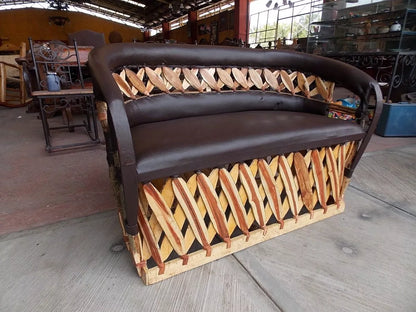 Sillon Love Seat Equipal Doble Con Riñonera Estilo Antiguo