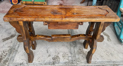 Antigua Credenza Patas De Yugos Y Cubierta Puerta Original. Marrón