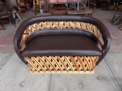 Sillon Love Seat Equipal Doble Con Riñonera Estilo Antiguo