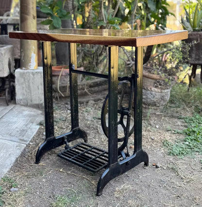 Antique Sewing Machine Pedal Base Credenza Table.