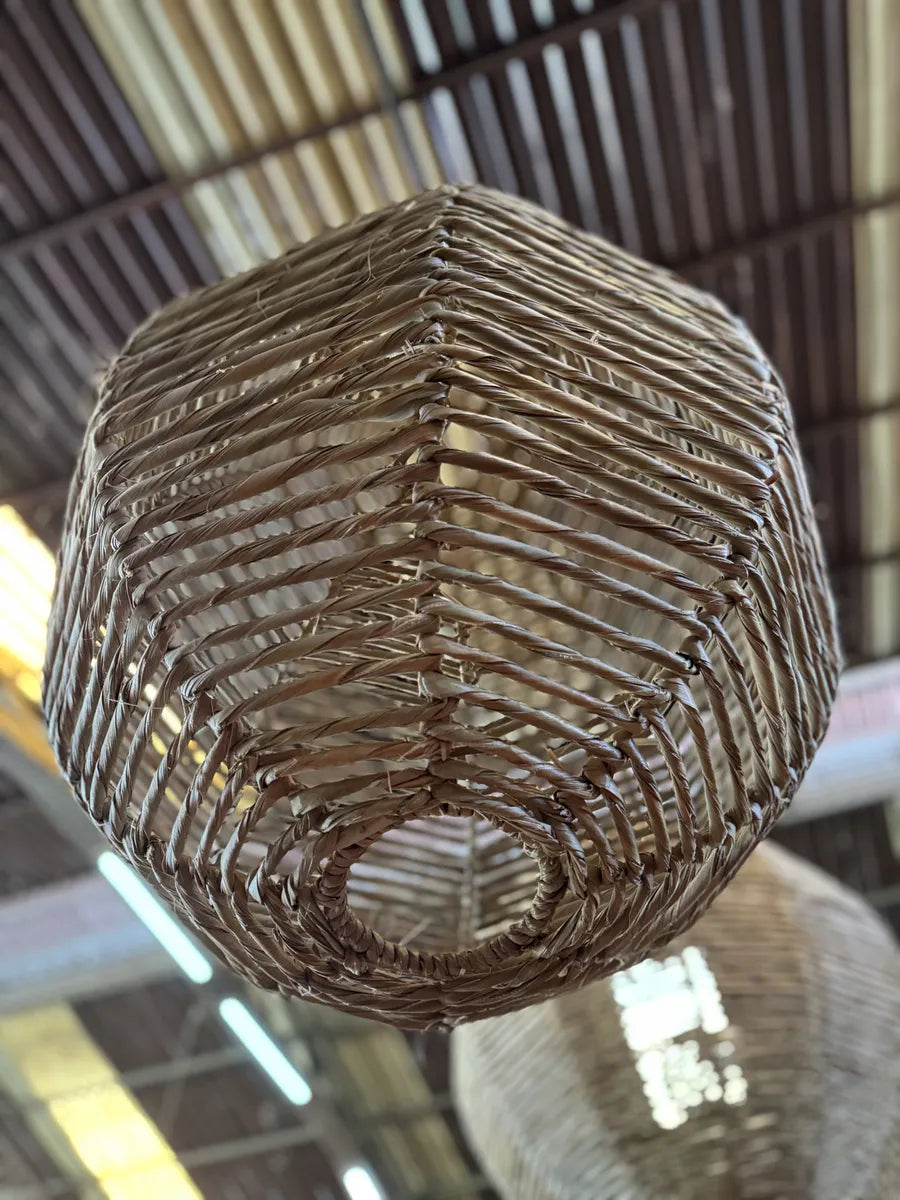 Lampara Farol Colmena Gigante Tejida A Mano Estilo Antiguo.