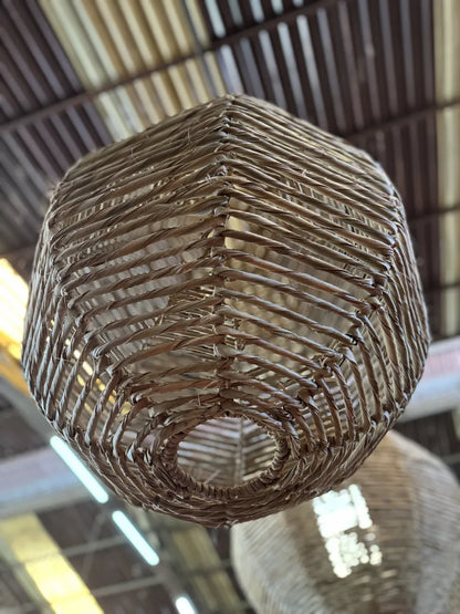 Lampara Farol Colmena Gigante Tejida A Mano Estilo Antiguo.