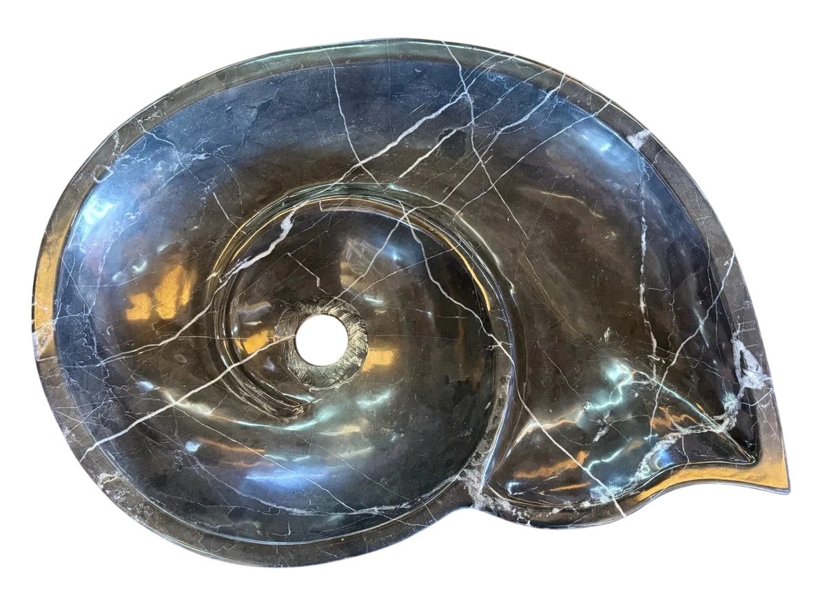 Lavabo Caracol De Sobreponer En Mármol Fino Estilo Antiguo.