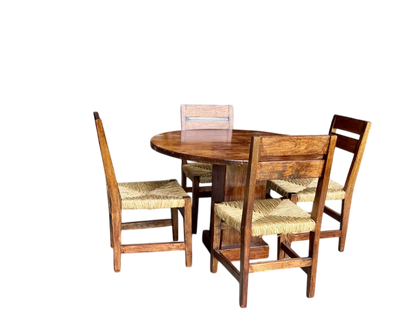 Comedor De 4 Sillas En Madera Sustentable Estilo Minimalista