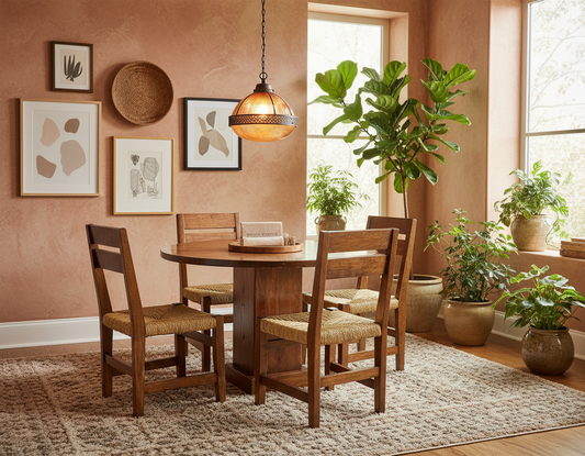 Comedor De 4 Sillas En Madera Sustentable Estilo Minimalista