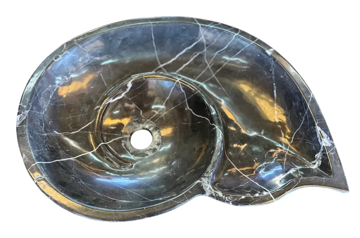 Lavabo Caracol De Sobreponer En Mármol Fino Estilo Antiguo.