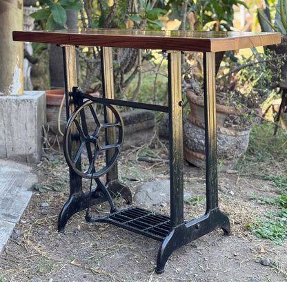 Antique Sewing Machine Pedal Base Credenza Table.