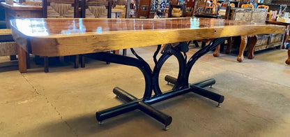 Mesa Comedor Tablon De Parota 8 Personas Base Arados Antiguo (Usado)