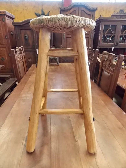 Bancos Artesanales Tejidos Con Tule. Estilo Antiguo. 2 Piezas