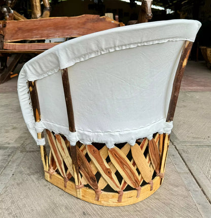 Silla Equipal Artesanal Muy Amplio Estilo Antiguo
