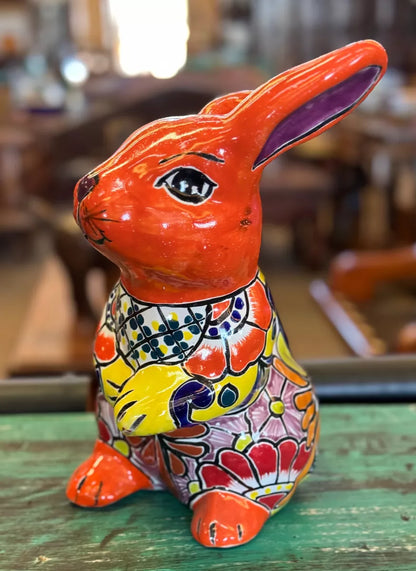 Exclusiva Maceta De Conejo En Fina Talavera. Estilo Antiguo