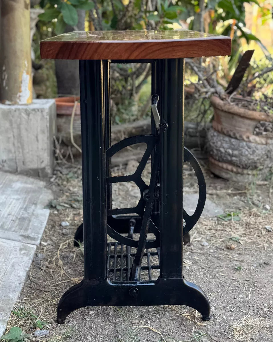 Antique Sewing Machine Pedal Base Credenza Table.