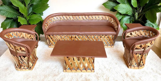 Equipal Handcrafted Room with Fanny Pack. Vintage Style Leather.