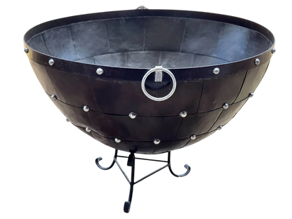 Maceta Macetero Cazo Gigante Estilo Antiguo. Con Base.