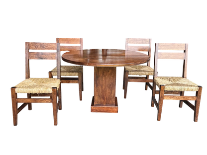 Comedor De 4 Sillas En Madera Sustentable Estilo Minimalista