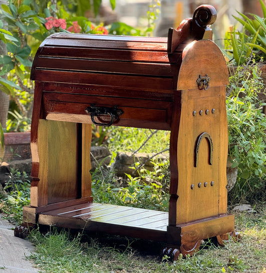 Monturero De Madera De Parota Estilo Antiguo