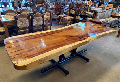 Mesa Comedor Tablon De Parota 8 Personas Base Arados Antiguo (Usado)