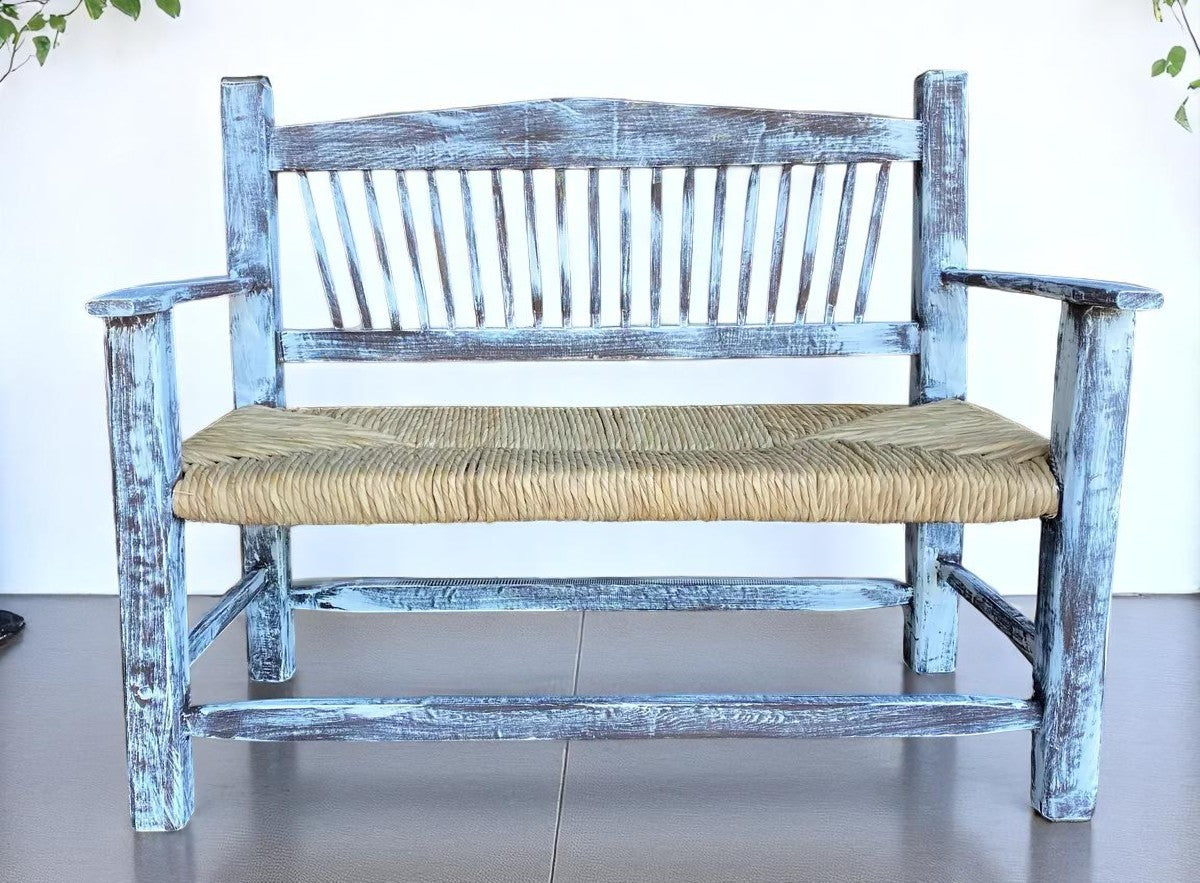 Antique Vintage Style 2 Person Handmade Bench