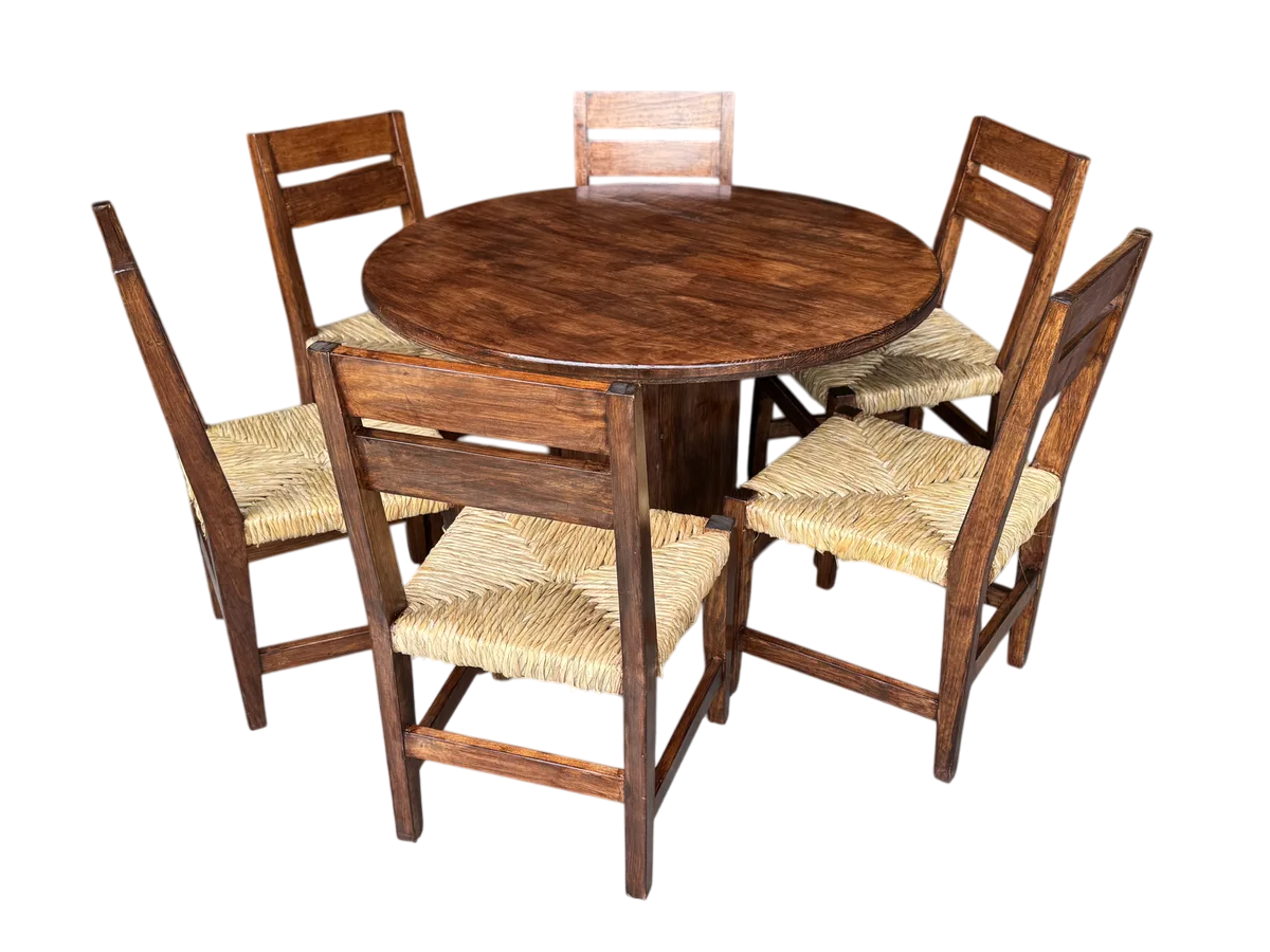 Comedor De 6 Sillas En Madera Sustentable Estilo Minimalista