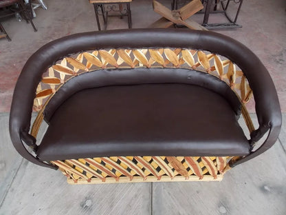 Sillon Love Seat Equipal Doble Con Riñonera Estilo Antiguo