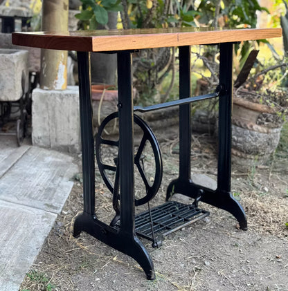 Antique Sewing Machine Pedal Base Credenza Table.