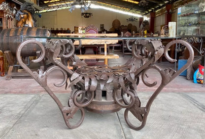 Base Mesa Comedor 6 A 10  Personas  Hierro Forjado Estilo Antiguo