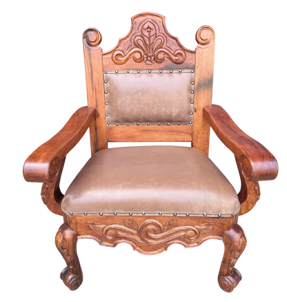 Sala De Madera De Mezquite Labrada Piel Conquista 100% Nueva Marrón