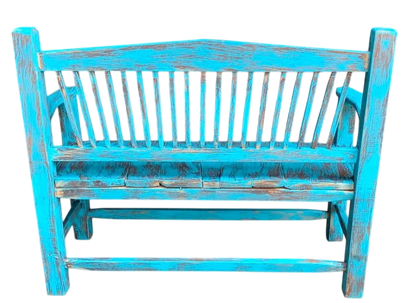 Silla Banca Artesanal Sustentable 2 Personas Antiguo Vintage