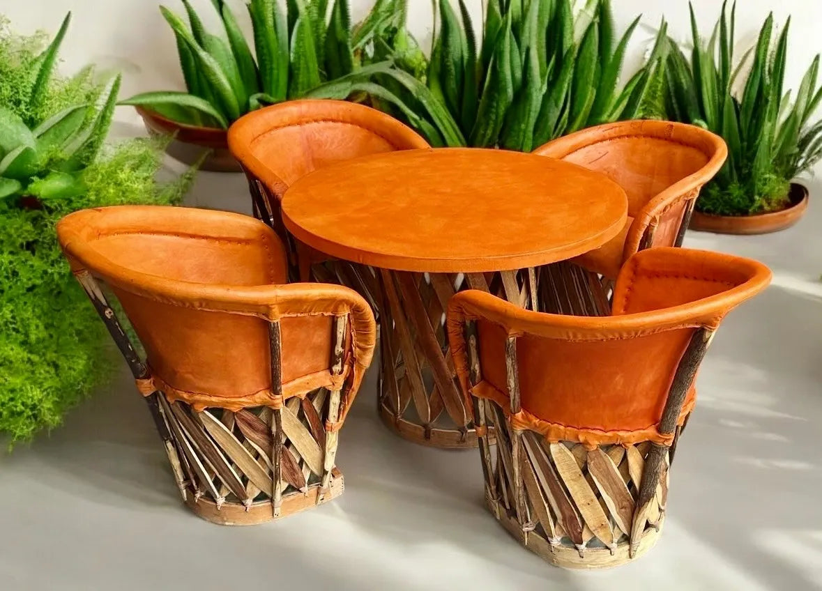 Hermoso Comedor De Equipales Tradicionales Estilo Antiguo.