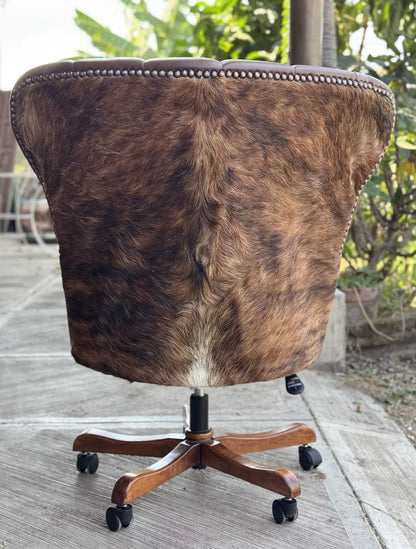 Silla Sillón Giratorio para Escritorio Estilo Antiguo