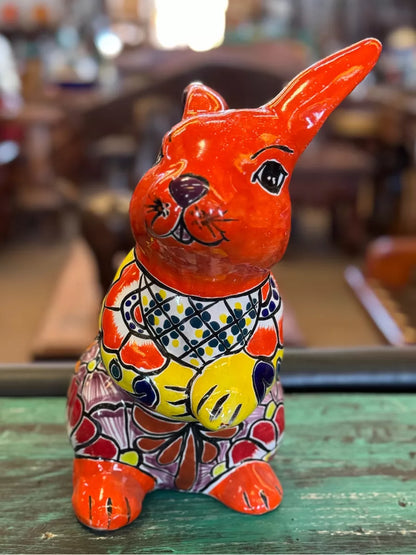 Exclusiva Maceta De Conejo En Fina Talavera. Estilo Antiguo