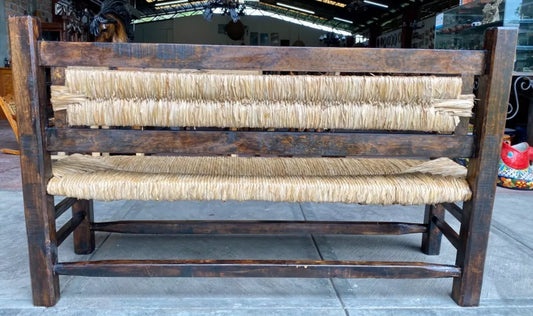 Beautiful Sustainable Handcrafted Bench for 3 People. Antique Style