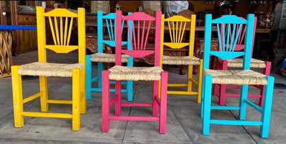 Hermoso Comedor Artesanal Sustentable Multicolor Antiguo