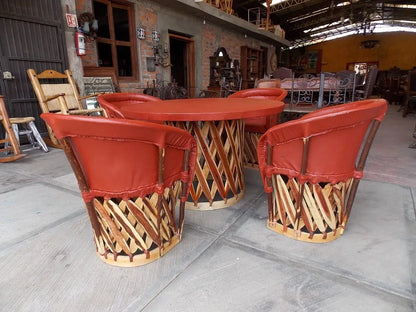 Bello Comedor De Equipales Estilo Antiguo. La Mejor Calidad