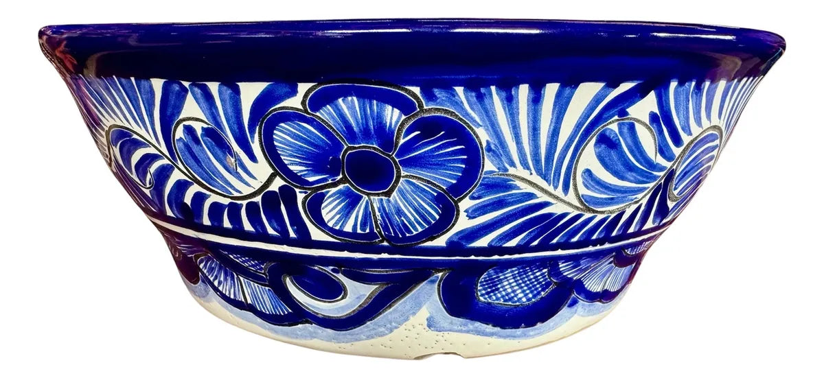 Lavabo Redondo Tazon Sobreponer Talavera Estilo Antiguo Ayb2
