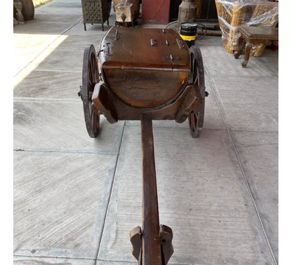 Increíble Carreta Hielera De Barril Estilo Antiguo. (Usado)