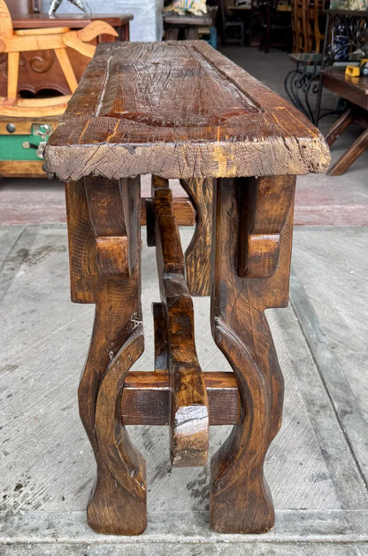 Antigua Credenza Patas De Yugos Y Cubierta Puerta Original. Marrón