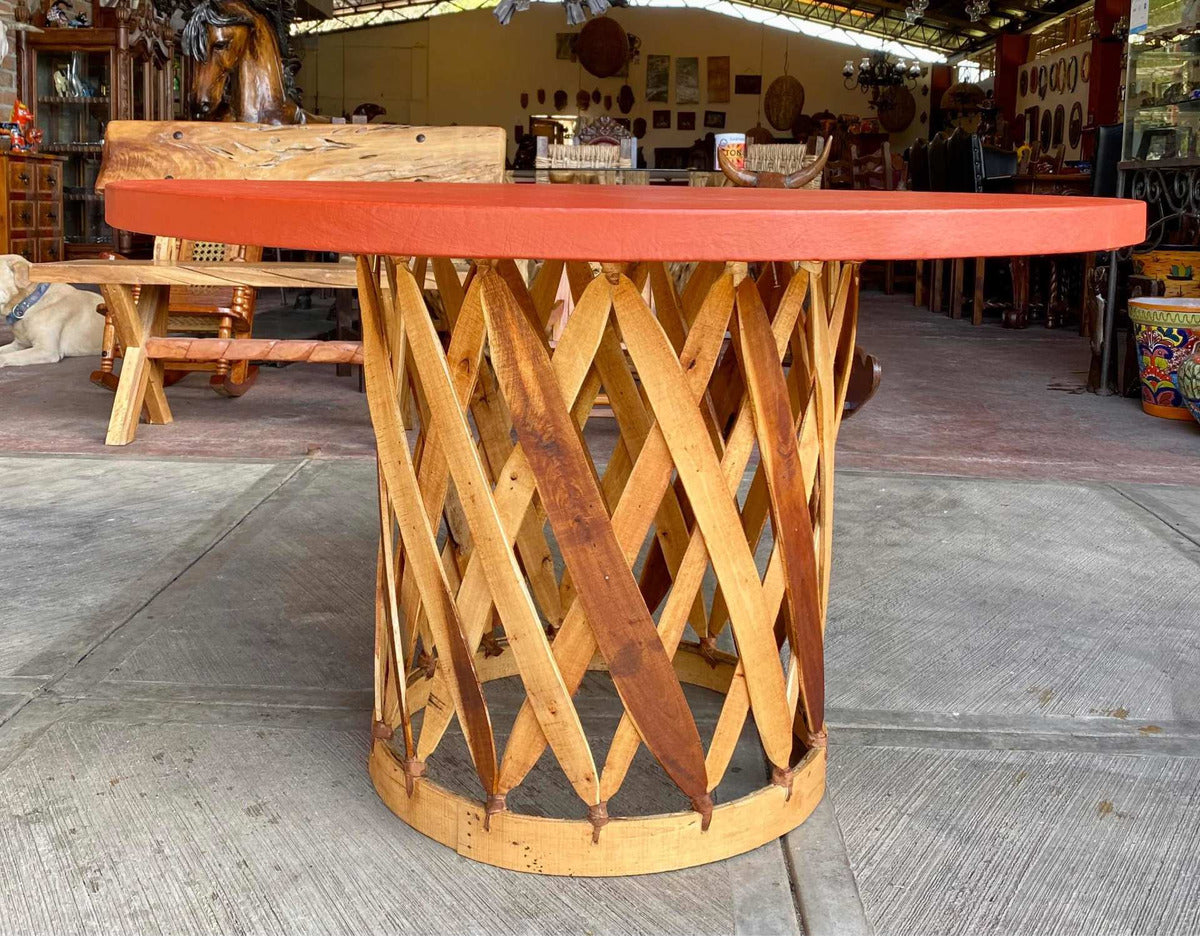 Mesa De Comedor Estilo Equipal Antiguo. Gran Calidad.