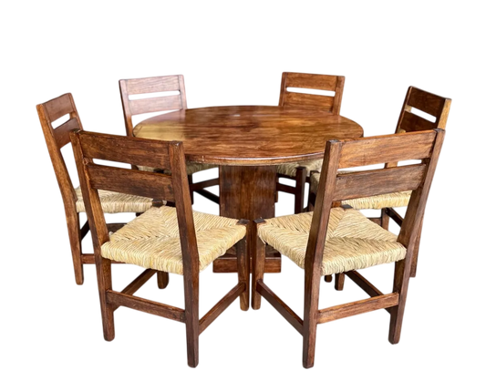 Comedor De 6 Sillas En Madera Sustentable Estilo Minimalista