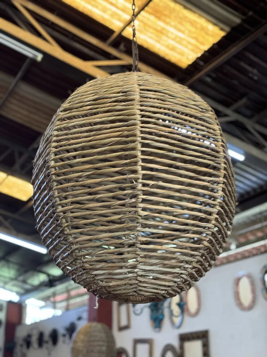 Lampara Farol Colmena Gigante Tejida A Mano Estilo Antiguo.