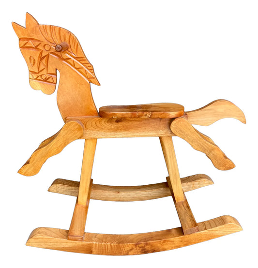Beautiful Antique Style Cedar Rocking Horse Ride-On Toy