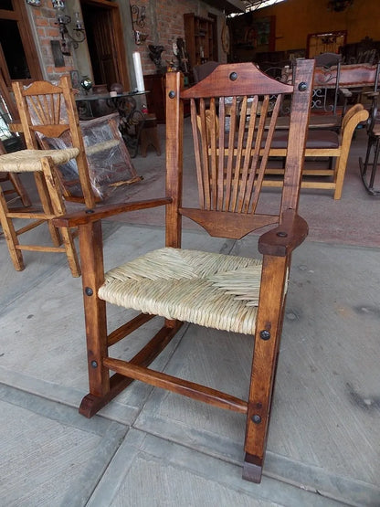 Beautiful Antique Style Wood and Tulle Rocking Bench