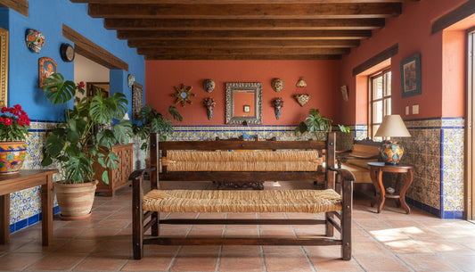 Beautiful Sustainable Handcrafted Bench for 3 People. Antique Style