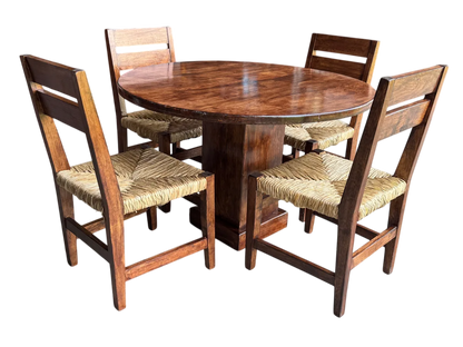 Comedor De 4 Sillas En Madera Sustentable Estilo Minimalista