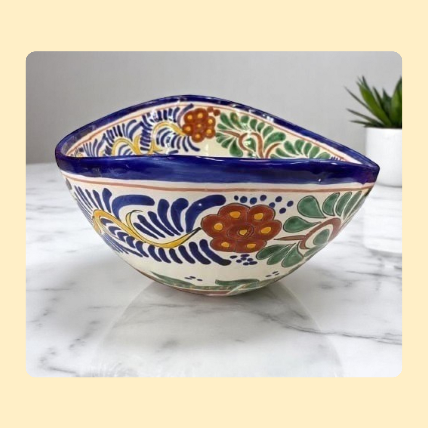 Mexican Lavabo Serving Bowl - Hand Painted 