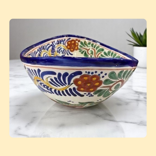Mexican Lavabo Serving Bowl - Hand Painted 